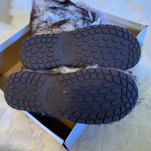 Victorias Secret vintage Colin Stuart Yeti fur boot suede trim . White and brown - Picture 8 of 8